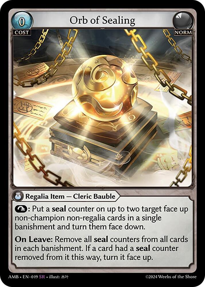 Orb of Sealing - Mortal Ambition (AMB1E)