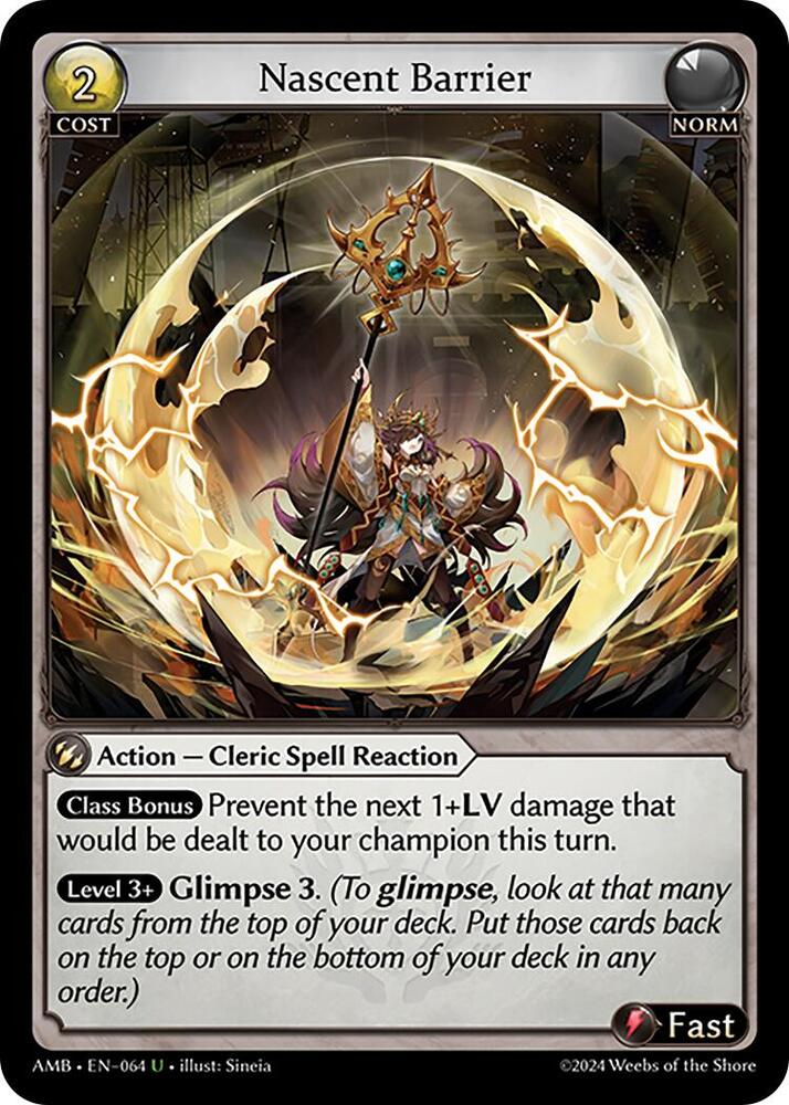 Nascent Barrier - Mortal Ambition (AMB1E)